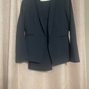 Blue/white pinstripe suit